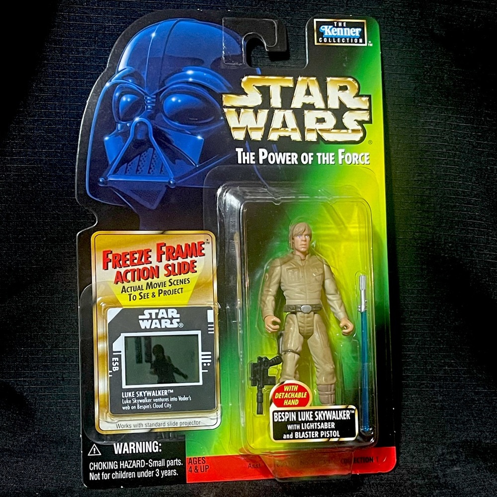 1997 Star Wars BESPIN LUKE SKYWALKER 3.75” Figure + Freeze Frame Slide